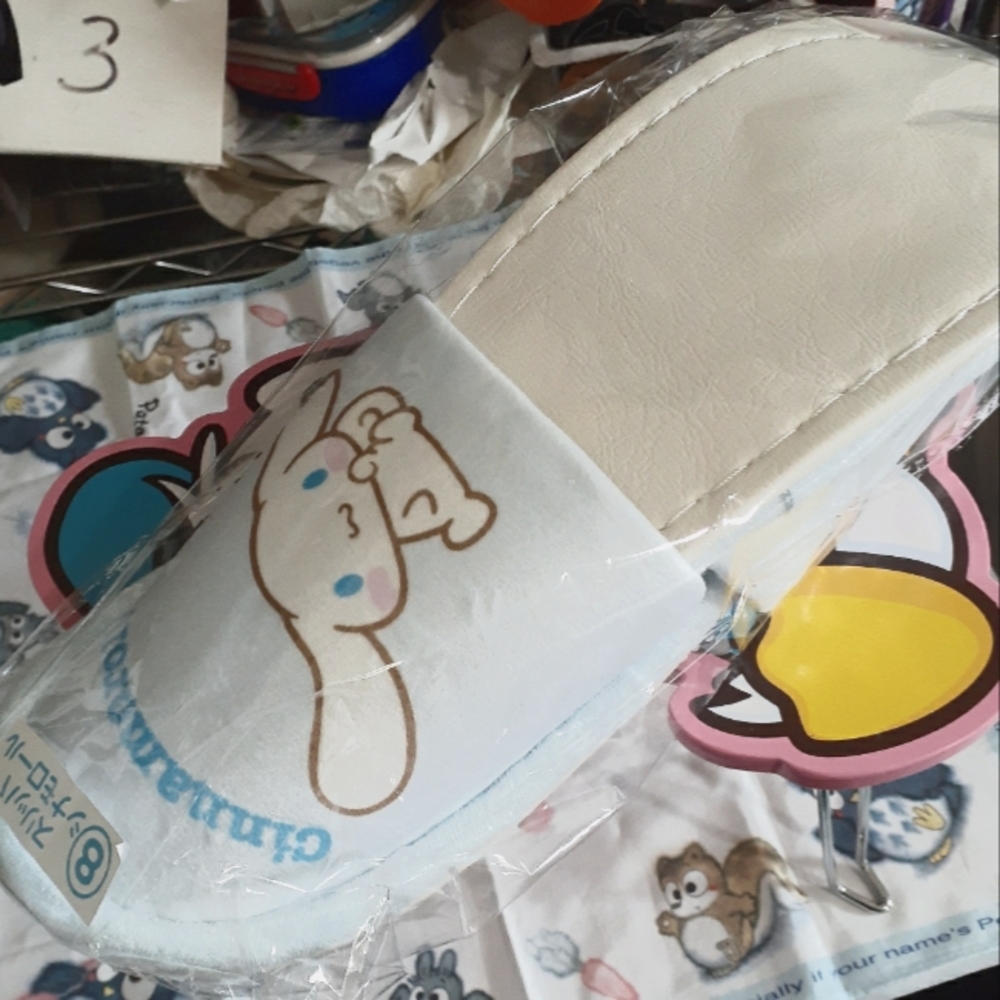 Sanrio Donuts and Coffee Cinnamoroll Slippers